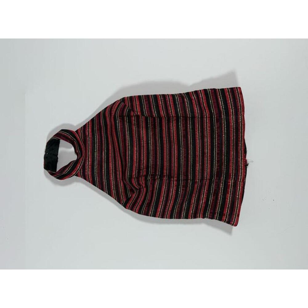 Vintage Cache Striped Metallic Halter Top Size 2